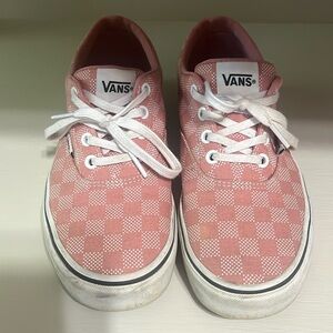 Vans Pink Checkered Sneakers